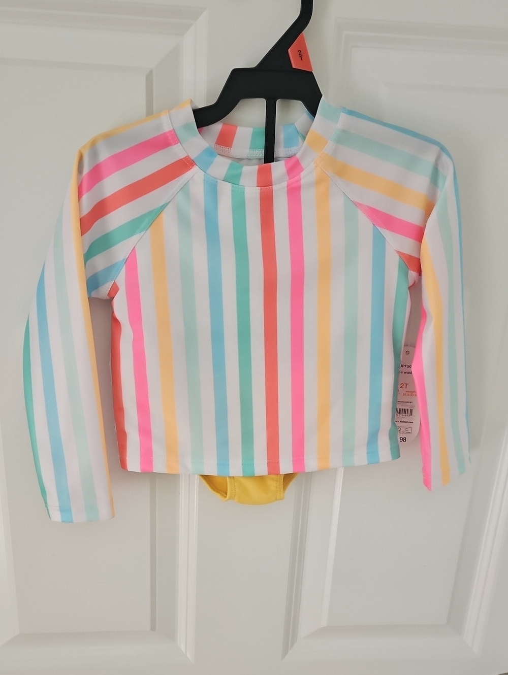 wonder nation Pastel Multi-Stripe Long Sleeve Rashguard
